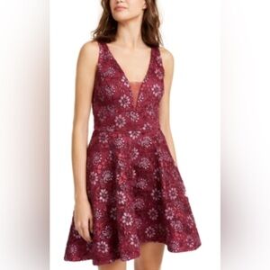 B. Darlin Size 3/4 Embroidered & Sequin Mesh V-Neck V-Back Lined W/Back …